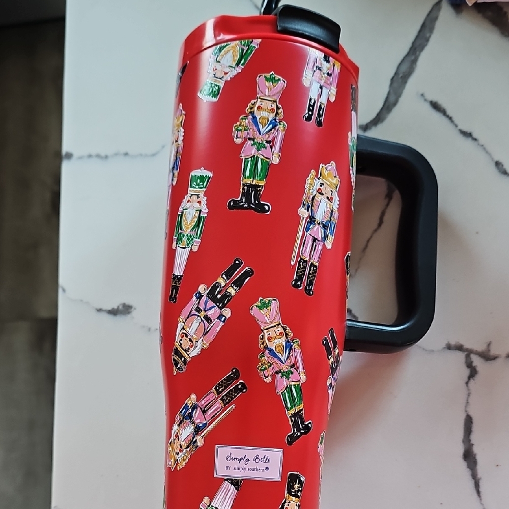Simply Southern 40oz Tumbler in the Holiday Nutcracker in Red/ Travel Mug